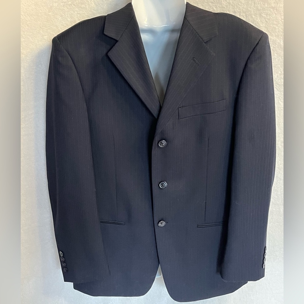 Pronto Uomo Navy Pinstripe Blazer